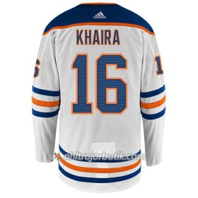 Män Ishockey Edmonton Oilers Tröja JUJHAR KHAIRA 16 Adidas Vit Authentic